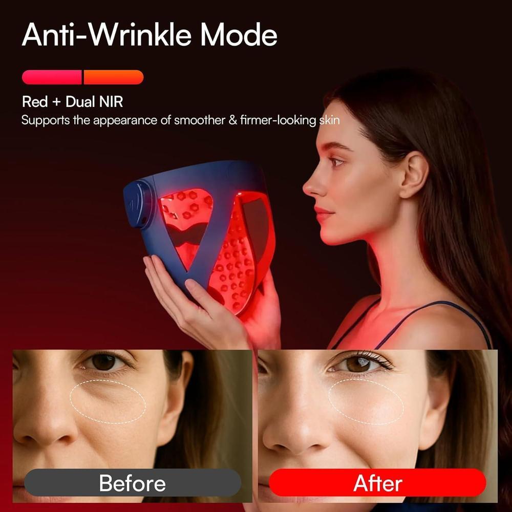 Inia Glow 4d Wireless Red Light Therapy Mask - 4 Modes