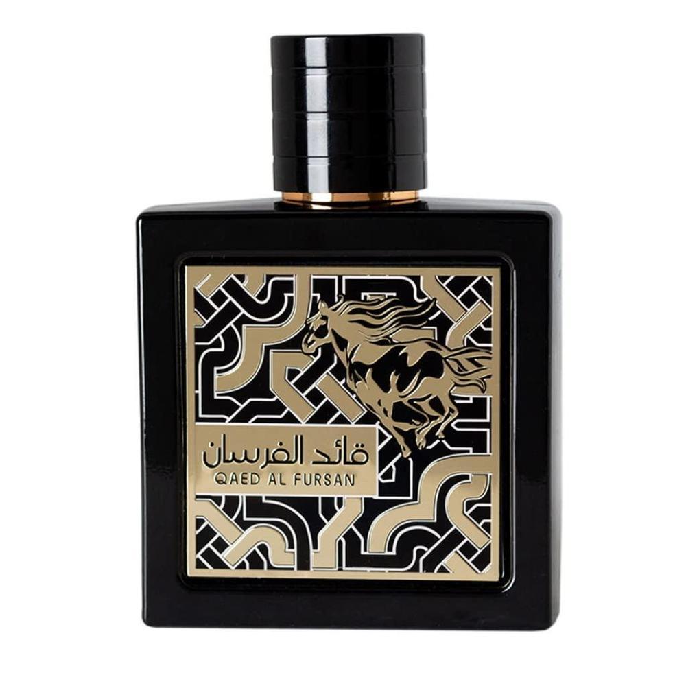 Lattafa Perfumes Qaed Al Fursan Eau de Parfum unisex, fragancia arom‡tica, notas frutales y amaderadas, 90 ml