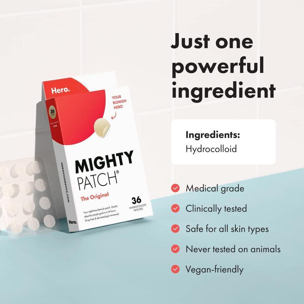 Mighty Patch Parche Hidrocoloide para Acné, Vegano