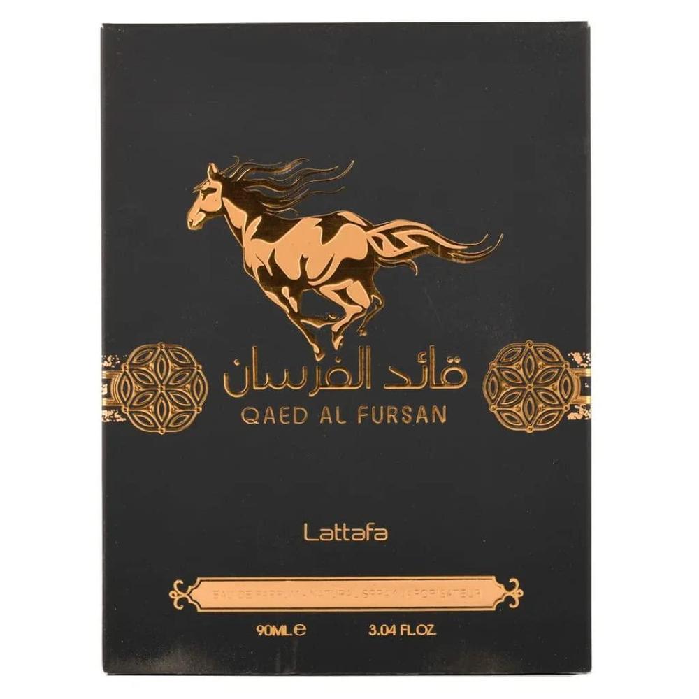 Lattafa Perfumes Qaed Al Fursan Eau de Parfum unisex, fragancia arom‡tica, notas frutales y amaderadas, 90 ml