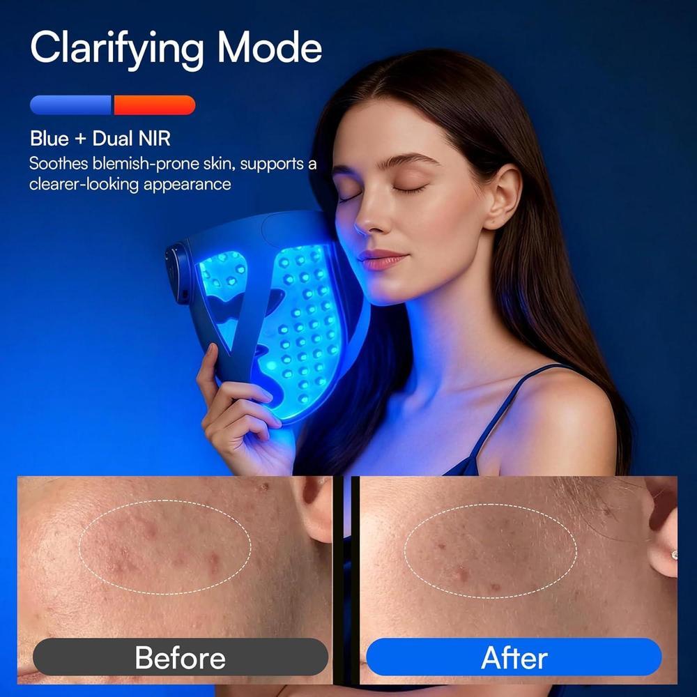 Inia Glow 4d Wireless Red Light Therapy Mask - 4 Modes