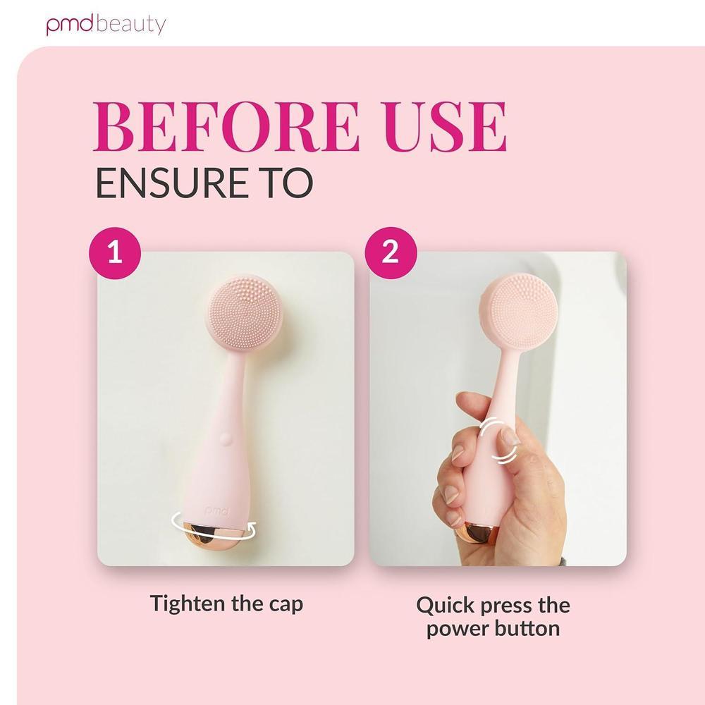 Smart Facial Cleansing Device With Silicone Brush & Anti-Aging Massager
