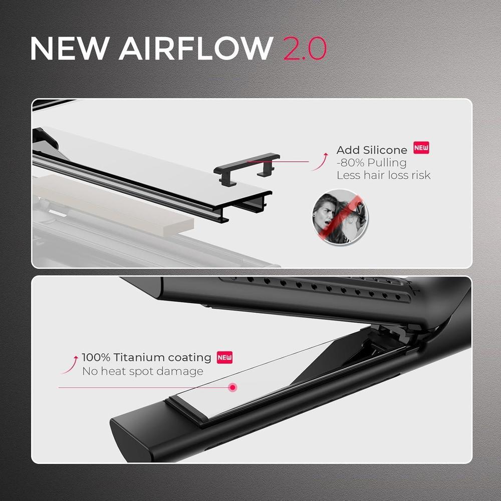 Tymo Airflow 2.0 Curling Iron Flat Iron 1.25 Inch