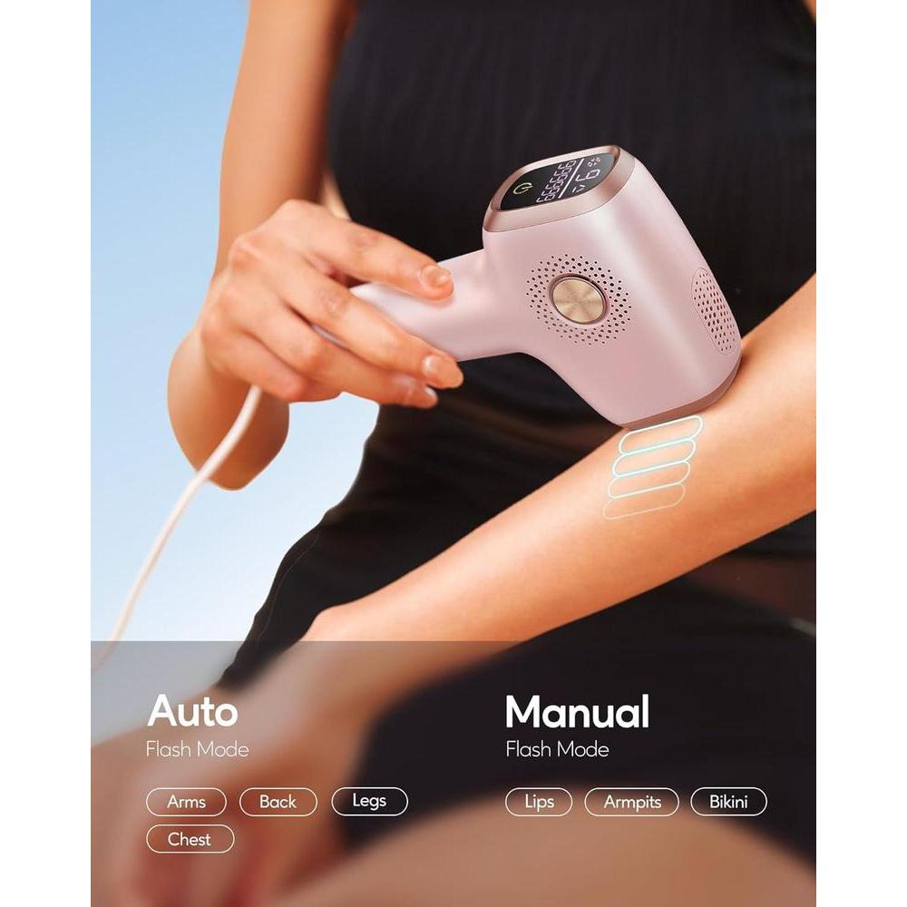 INNZA IPL Hair Removal with Ice Cooling Care Function for Women,Long-Lasting Results,999,999 Flashes Painless IPL Hair Remover, Hair Removal Device for Armpits Legs Arms Bikini Line