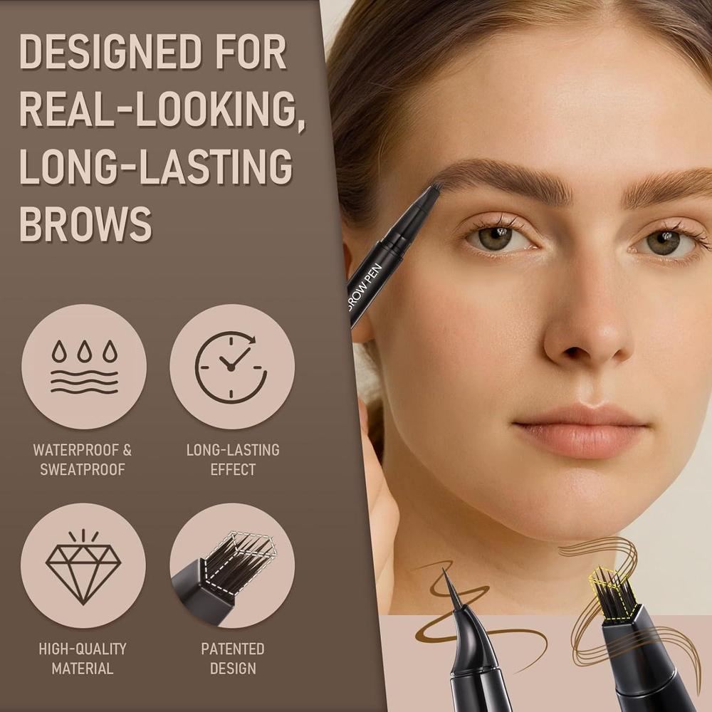 Dual-Ended Eyebrow Pencil 4D Brow-Fection Pen