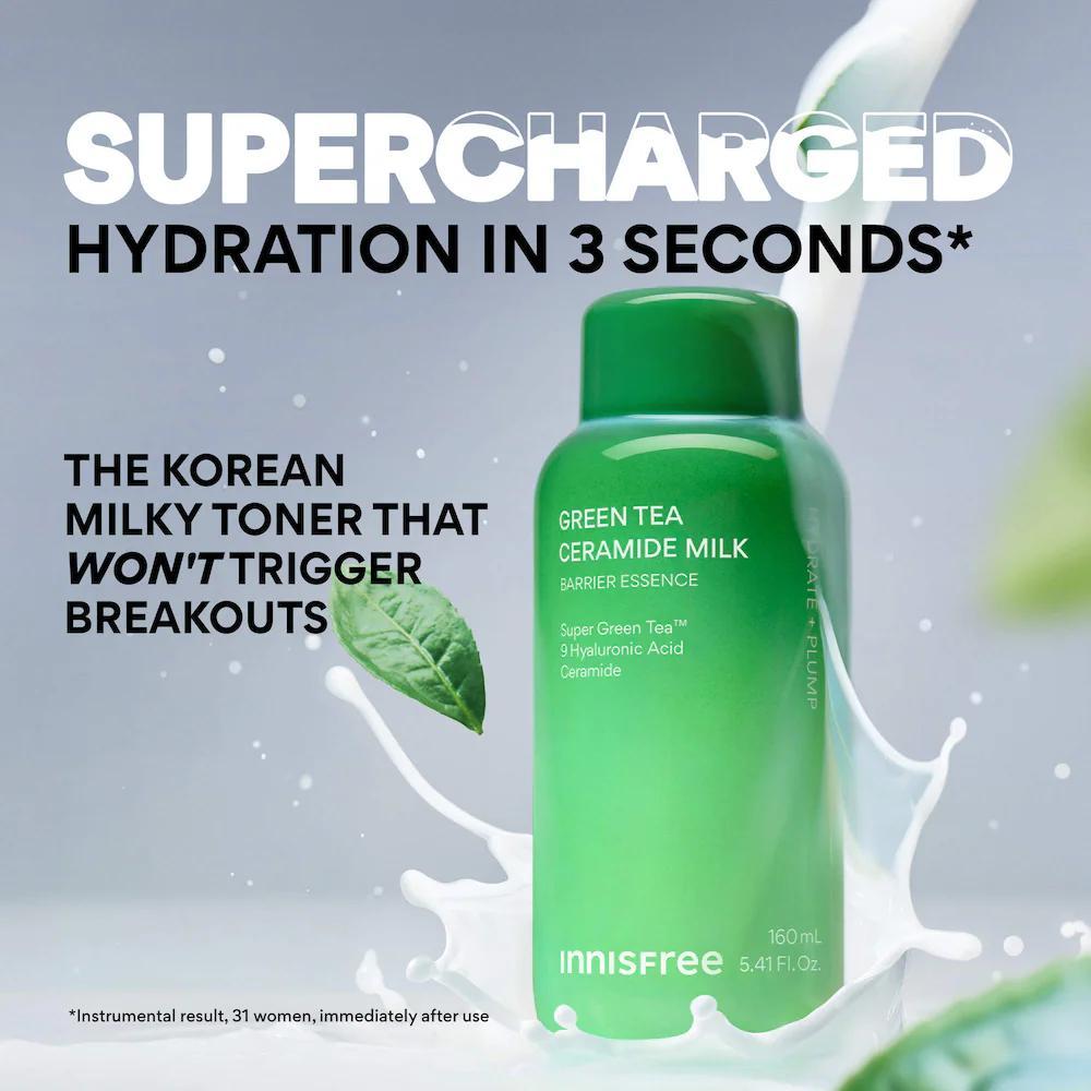 Green Tea Ceramide Milk Toner for Hydration & Barrier Repair