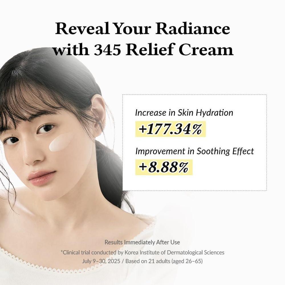 345 Relief Cream + Moisturizer with Niacinamide and Tea Tree Leaf Water 50ml