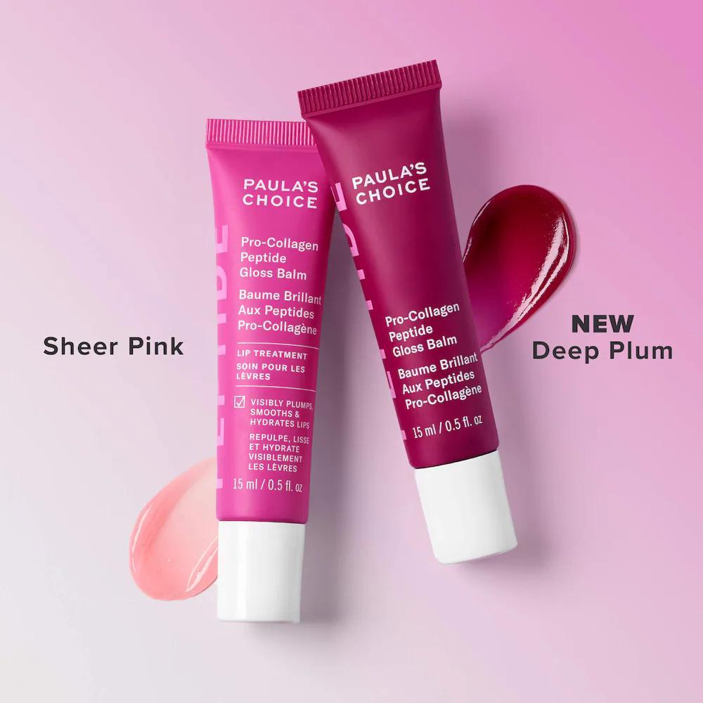 Peptide Plumping Gloss Balm Duo Gift Set for Hydrated, Fuller Lips
