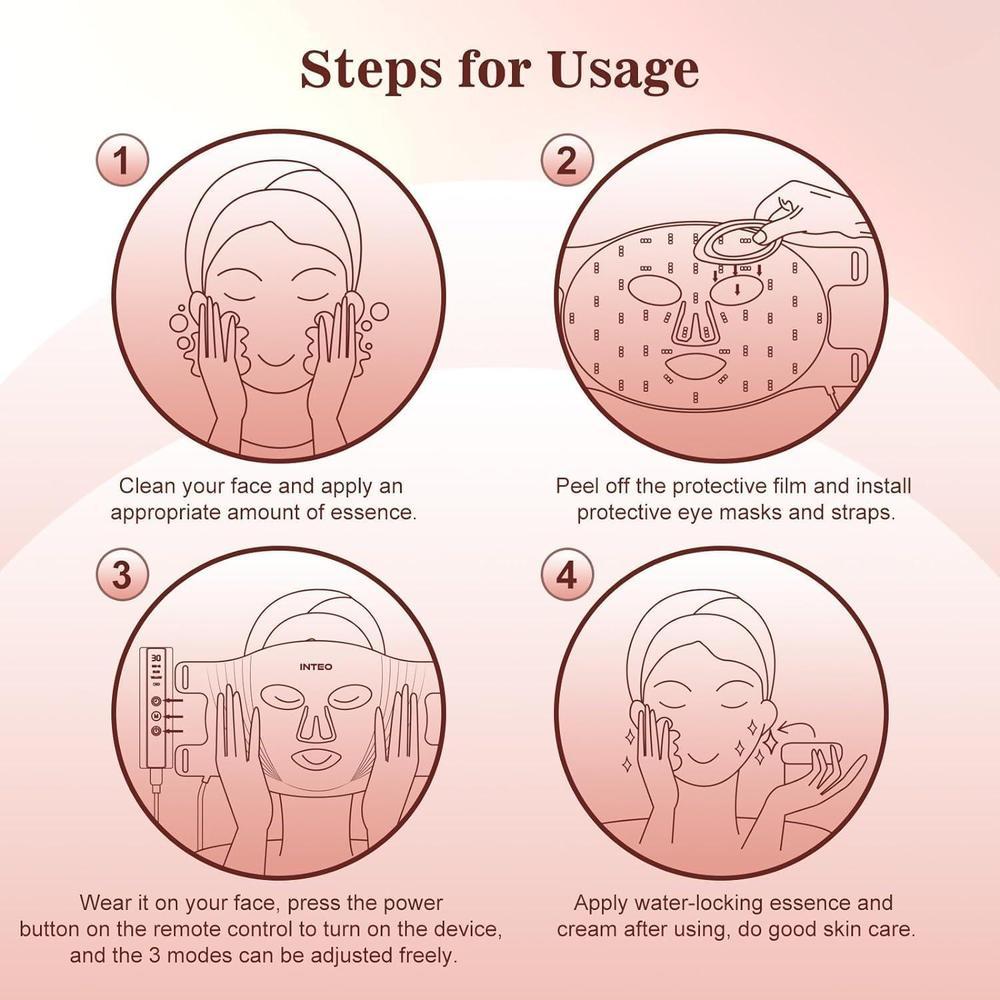 Red Light Therapy Mask 3 Modes