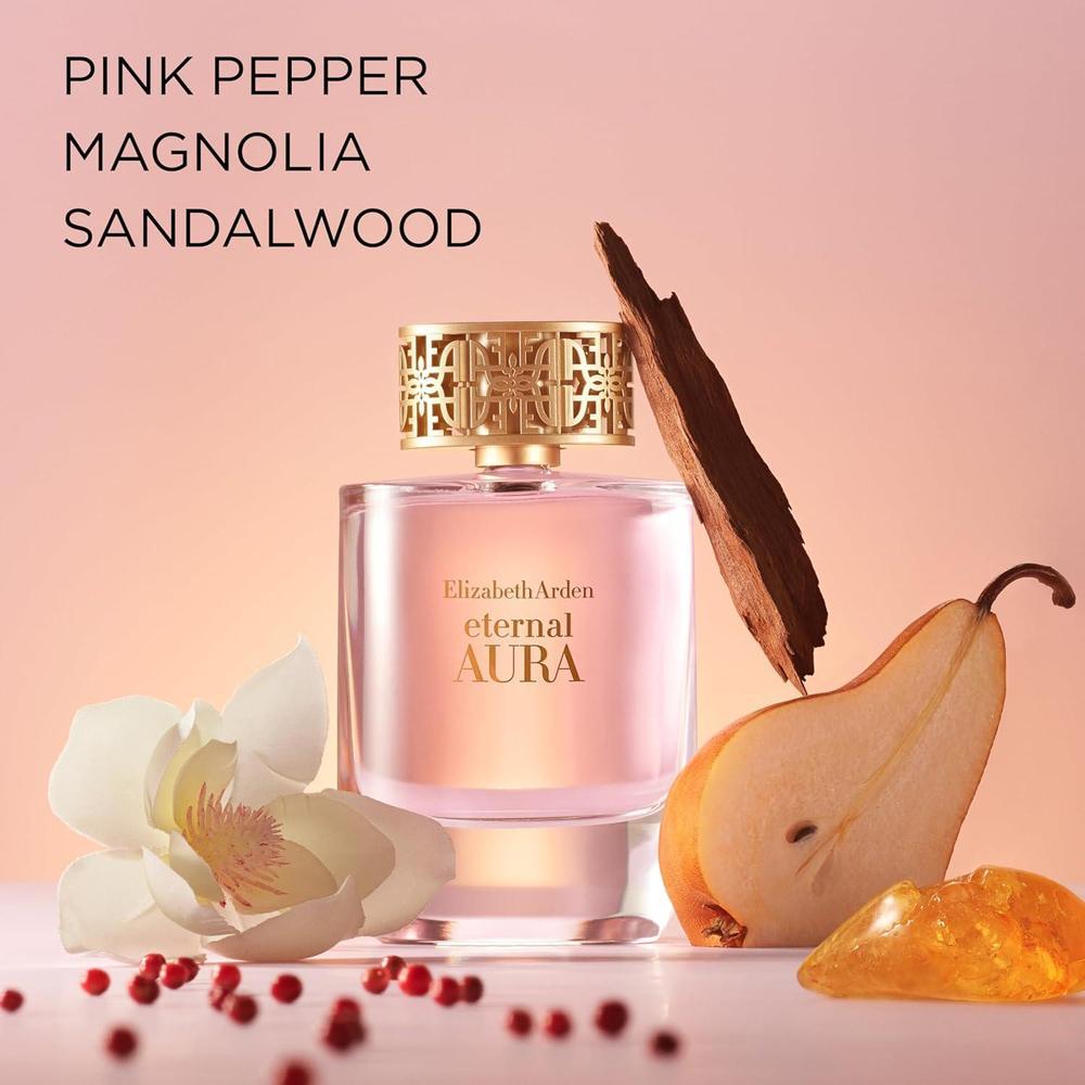 Elizabeth Arden Eternal Aura Eau de Parfum, Perfume for Women with Notes of Pink Pepper, Magnolia, and Sandalwood - Floral & Amber Women's Perfume for Her