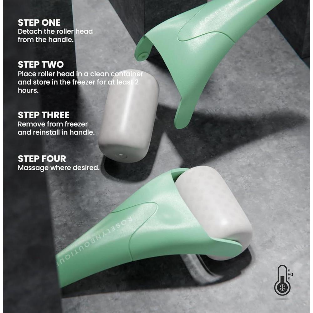 ROSELYNBOUTIQUE Ice Roller for Face Wrinkles Fine Lines Puffiness Stick Massager Facial Skin Care Tools Self Care Gifts for Men Women (Green)