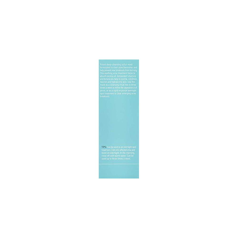 Skin Purifying Acne Face Mask And Spot Treatment With 6% Sulfur 3 Oz