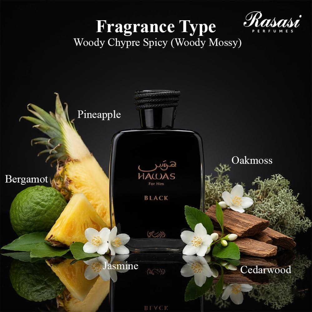 Rasasi Hawas Black 100ml Fragrance