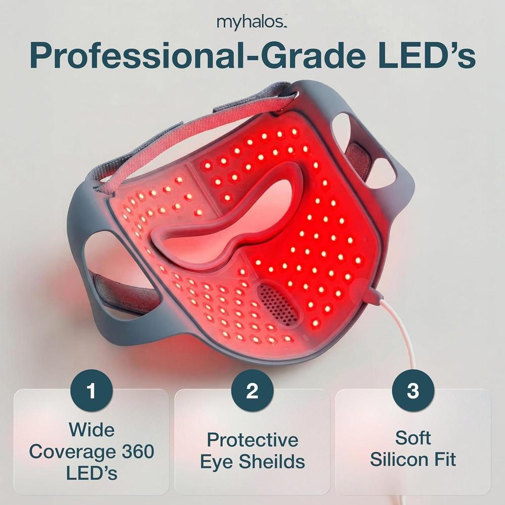 Máscara Led Facial Con Terapia De Luz Roja