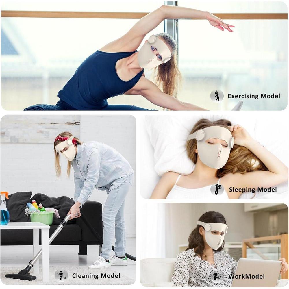 Red Light Therapy Mask, 3 Color Modes, Wireless