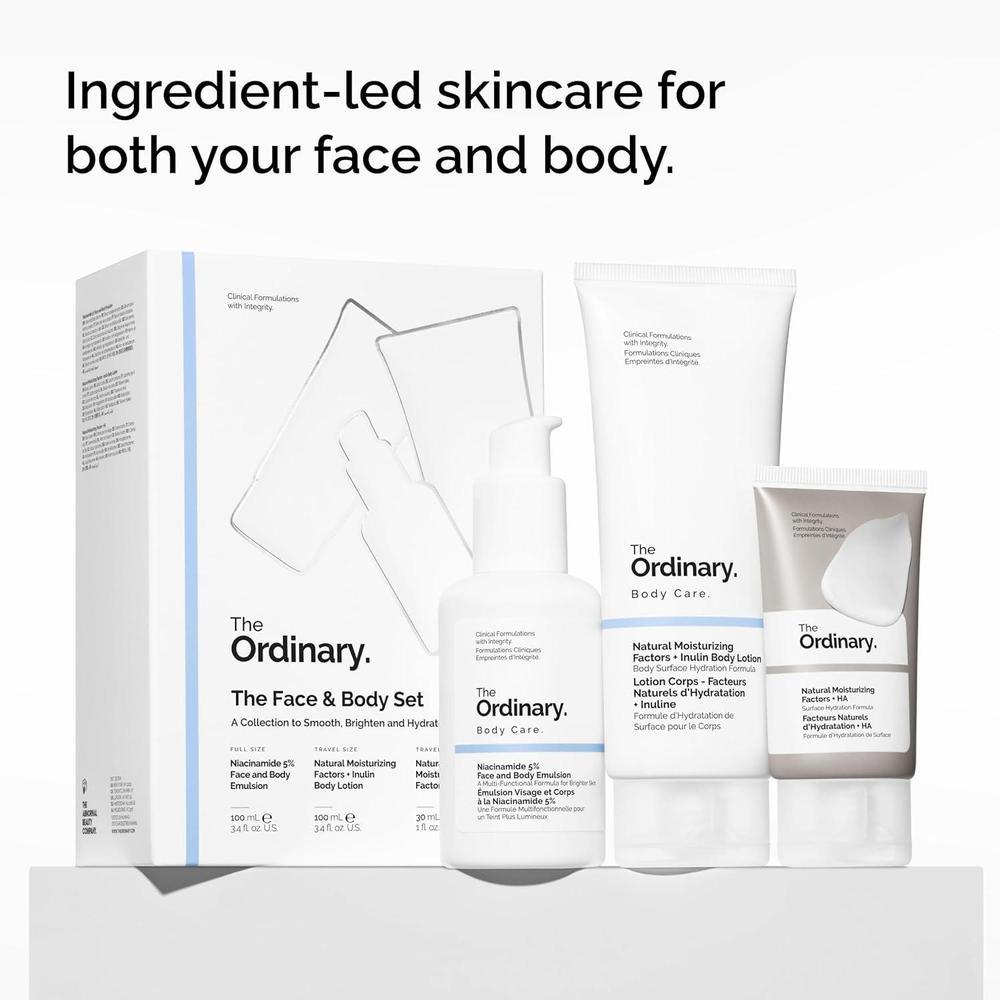 Daily Skincare Routine Set with Niacinamide 5% Face & Body Emulsion, Body Lotion