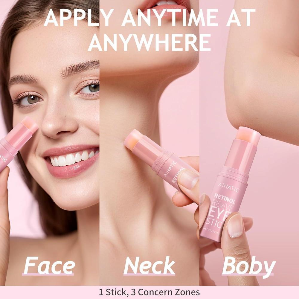 Retinol & Caffeine Eye Balm Stick Sensitive Skin Treatment 10g