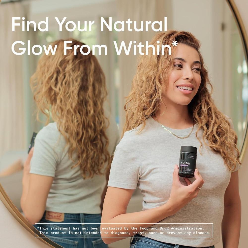 Skincare Supplement Biotin 10,000mcg 120 Veggie Softgels
