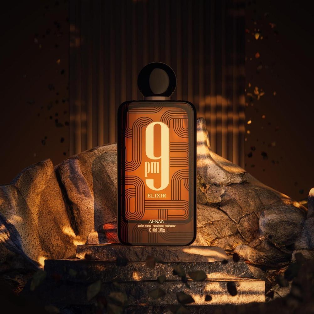 Afnan 9 PM Elixir Unisex Extrait de Parfum, 3.4 Fl. Oz