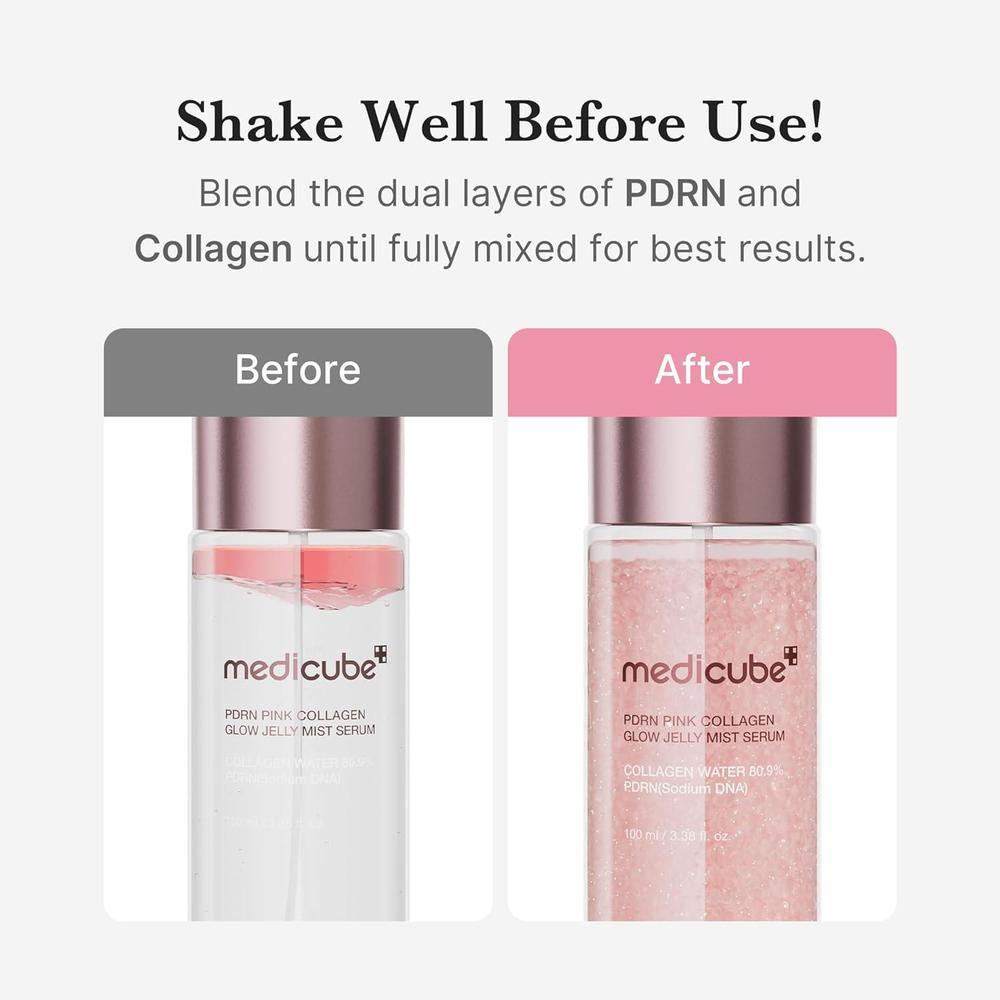 Medicube Pink PDRN Collagen Glow Jelly Mist Serum 100ml