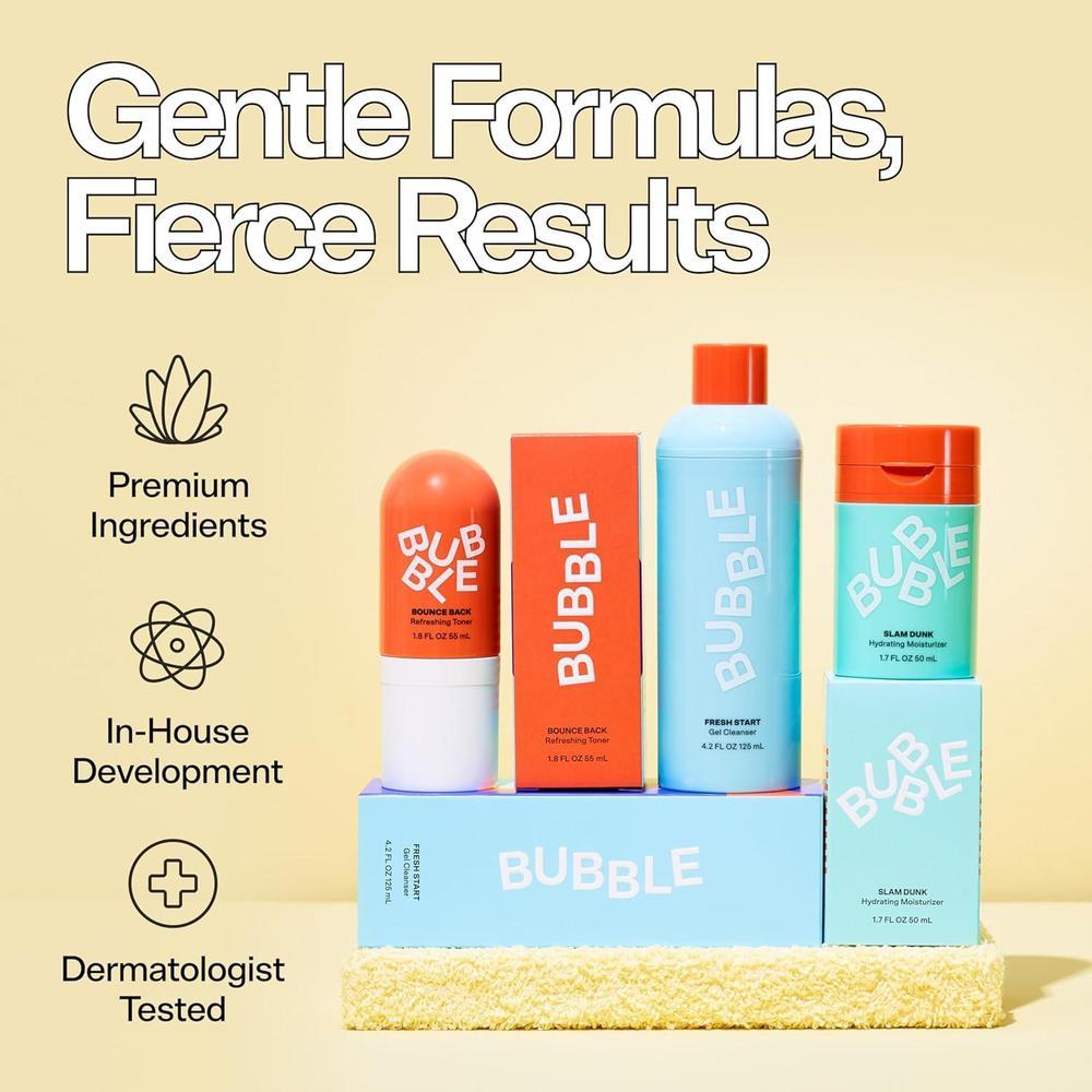 Skincare Essentials Gift Set - Gel Cleanser, Vitamin C Serum, Eye Cream, Water Cream & Moisturizer - Travel Size