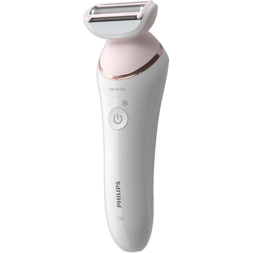 Philips Depiladora Serie 8000, Húmedo y Seco 3 en 1, Accesorios Afeitadora y Recortadora para Mujeres, 8 Accesorios