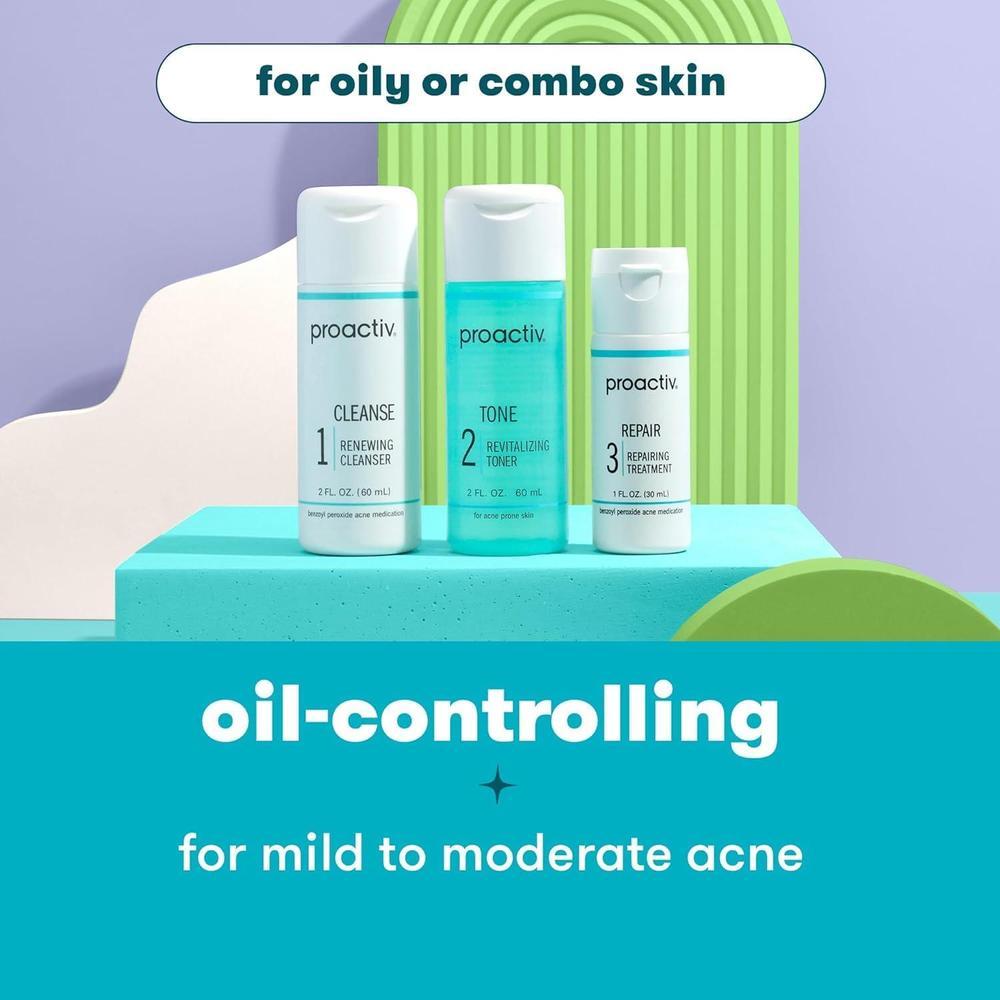 Proactiv 3 Step Acne Treatment w/ Pimple Patches - Benzoyl Peroxide Wash