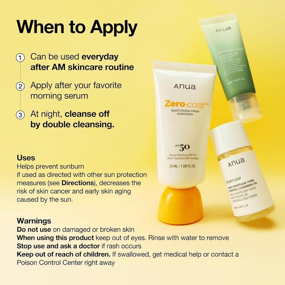 Zero-Cast Moisturizing Sunscreen SPF 50 50ml