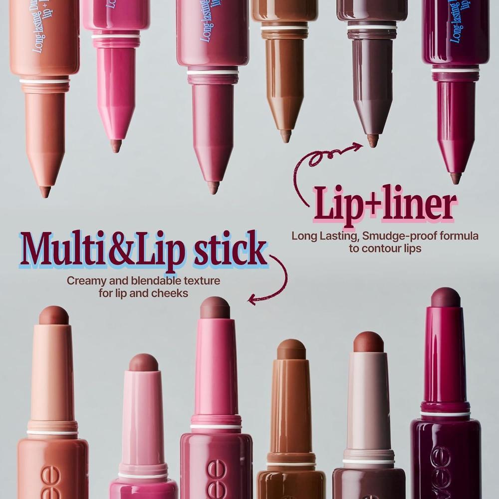 Lip Liner Dual Coloring Stick Satin Finish 1.2g