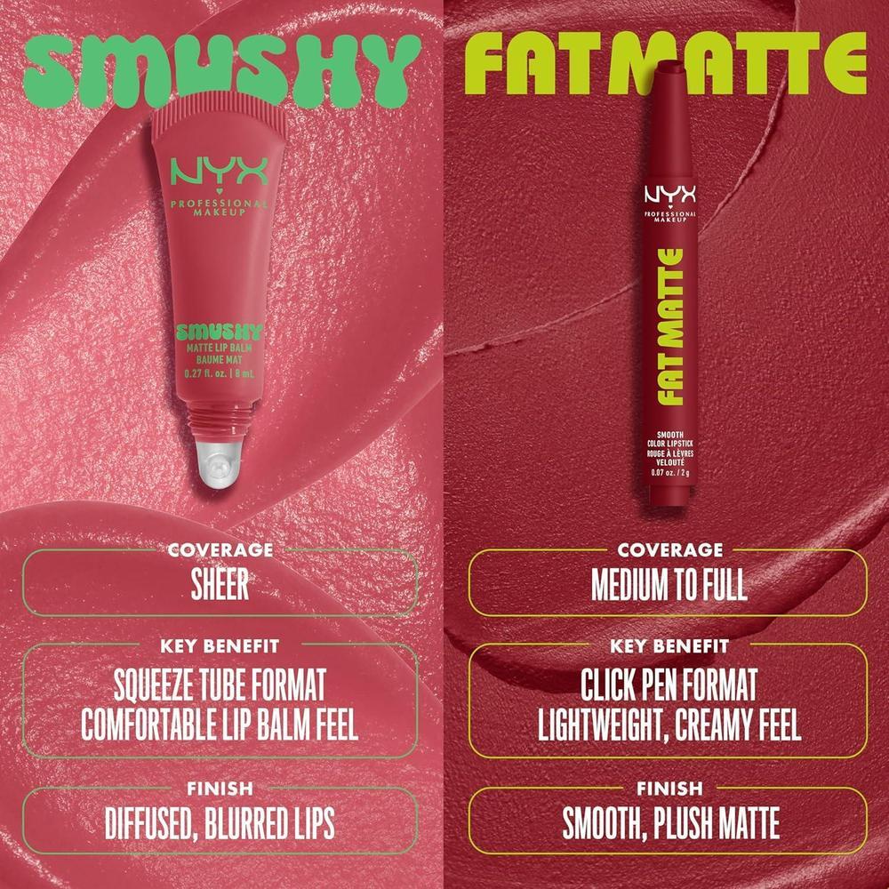 NYX PROFESSIONAL MAKEUP Fat Matte Lipstick, Pigmented, Smoothing, & Non-Drying Lip Crayon, Long Lasting Lip Makeup, Vegan & Cruelty Free - Rose Robe (Rose Nude)