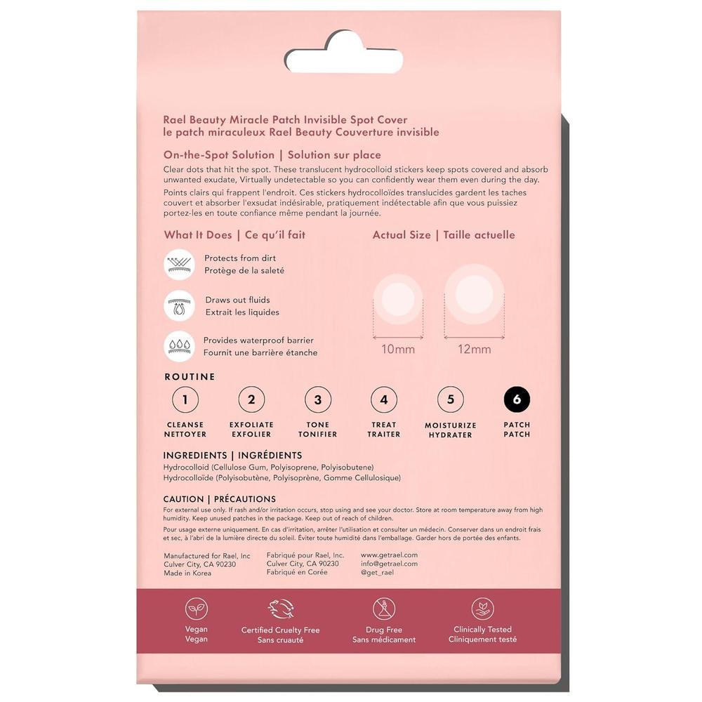 Rael Invisible Spot Cover Hydrocolloid Pimple Patch 96UM