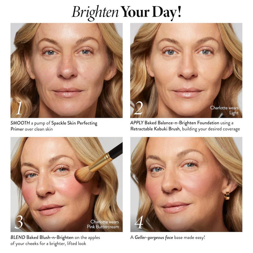 Balance and Brighten Color Correcting Baked Powder Foundation + Kabuki Brush