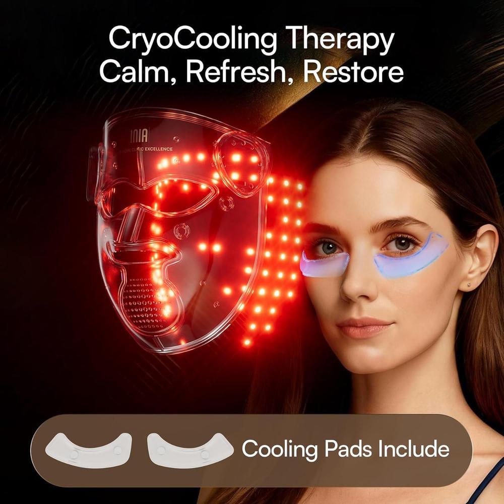 Inia Glow 4d Wireless Red Light Therapy Mask - 4 Modes