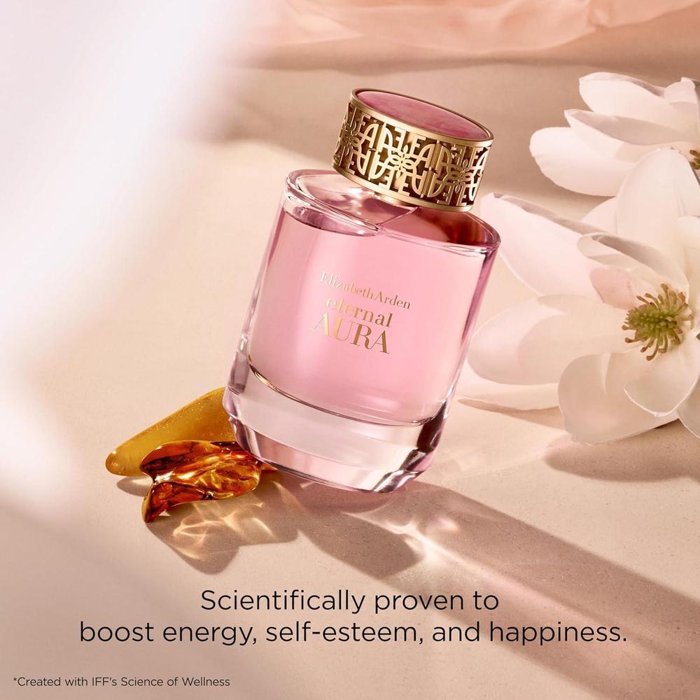 Elizabeth Arden Eternal Aura Eau de Parfum, Perfume for Women with Notes of Pink Pepper, Magnolia, and Sandalwood - Floral & Amber Women's Perfume for Her