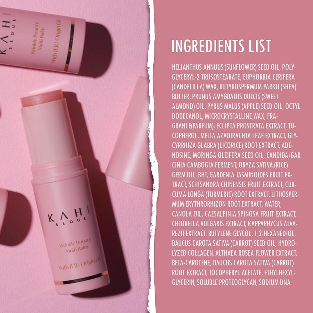 Kahi Wrinkle Bounce Multi Balm DUO EDITION, All-In-One Hydrating Balm, 18g