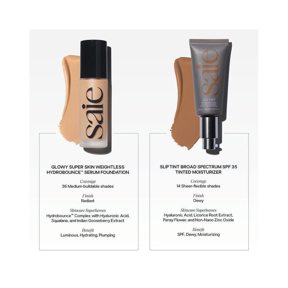 Saie Slip Tint Tinted Moisturizer SPF 35 - Light Coverage 40ml