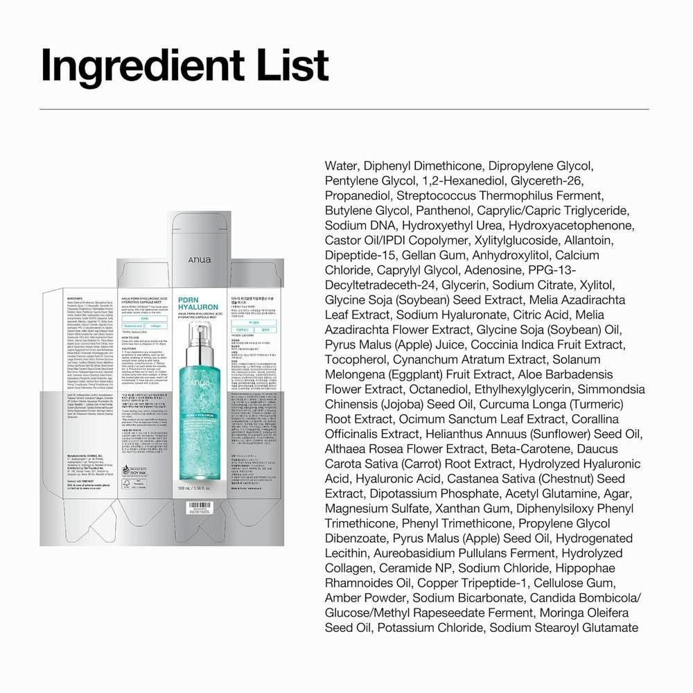 PDRN Serum Spray Hydrating Face Mist 100ml