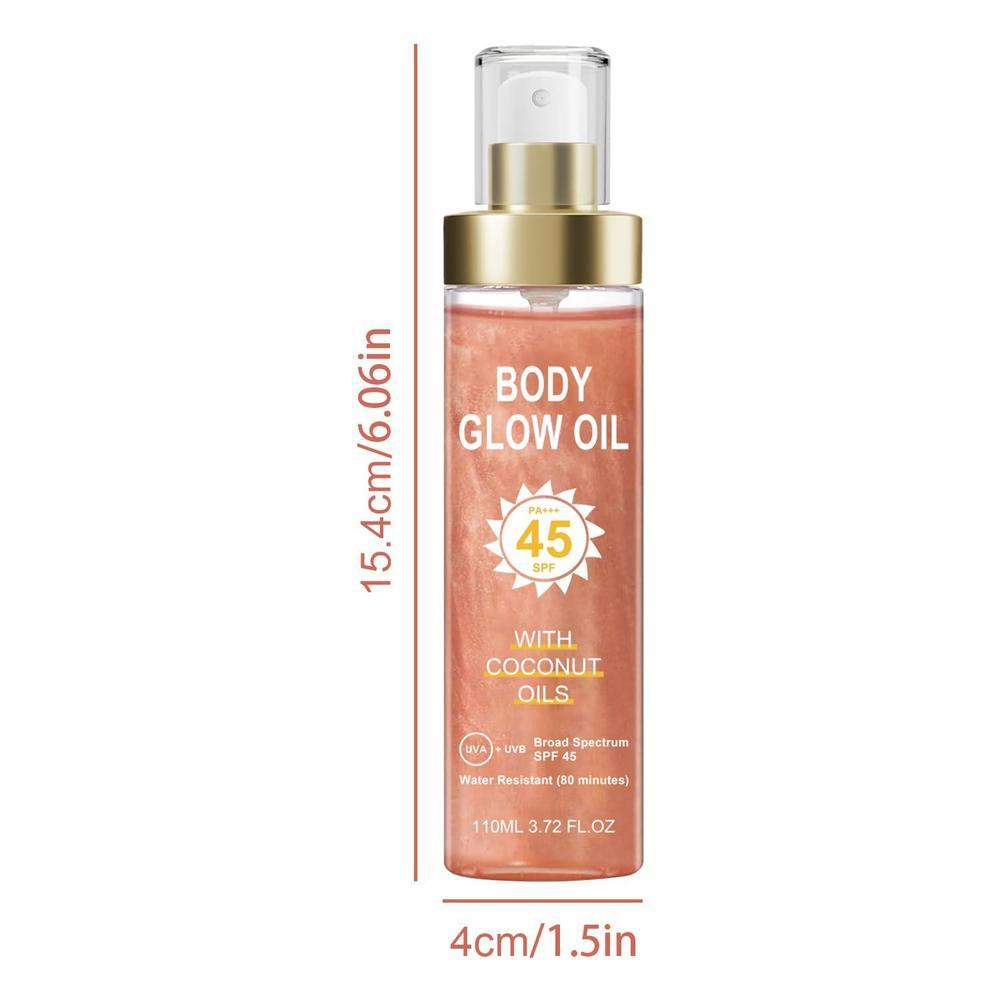Body Glow Oil SPF 45 Sunscreen Shimmer Oil 110ml