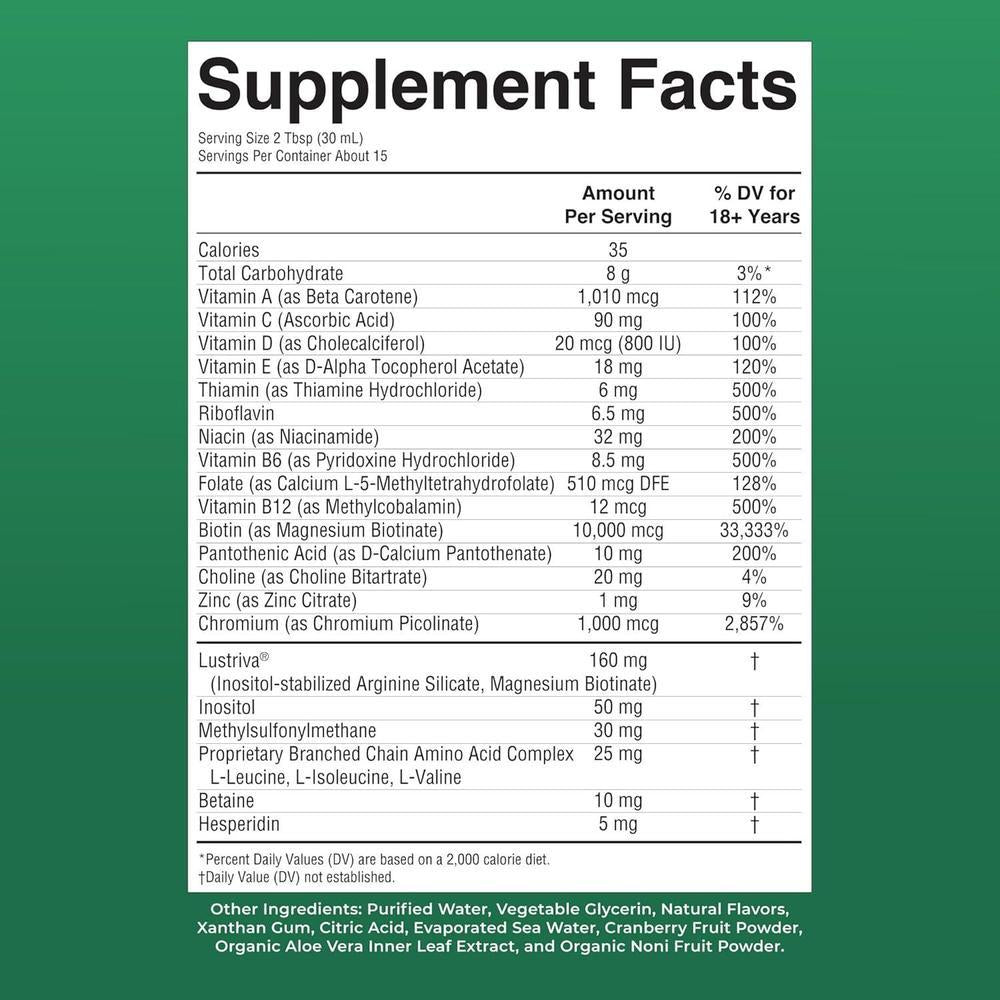 Multivitamin Hair Growth Supplement Biotin 10000mcg 450ml
