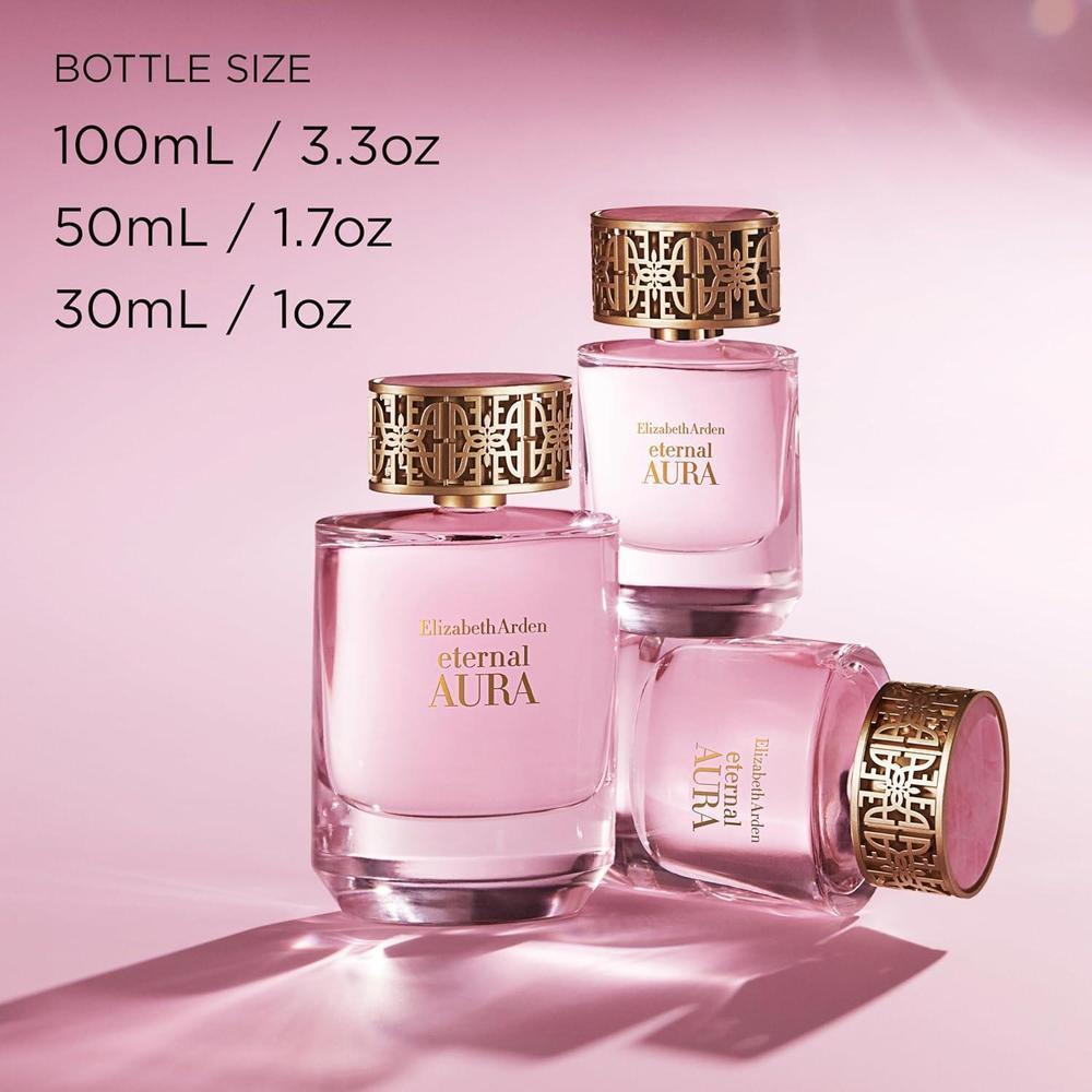 Elizabeth Arden Eternal Aura Eau de Parfum, Perfume for Women with Notes of Pink Pepper, Magnolia, and Sandalwood - Floral & Amber Women's Perfume for Her
