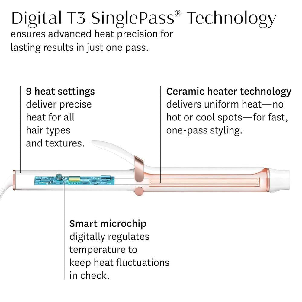 T3 Singlepass Curl X Extra-Long Barrel Curling Iron